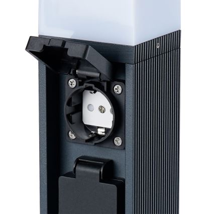 Brilagi - Vanjska lampa PILLAR s 2 SCHUKO utičnicama 1xG9/11W/230V IP44 antracit