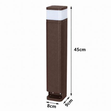 BRILAGI - Vanjska svjetiljka s 2 SCHUKO utičnicama PILLAR 1xG9/11W/230V IP44 smeđa