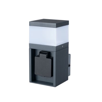 Brilagi - vanjska zidna svjetiljka s SCHUKO utičnicom PILLAR 1xG9/11W/230V IP44 antracitna