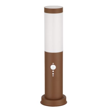 Brilagi - Vanjska svjetiljka s senzorom NOVA 1xE27/15W/230V 40 cm IP44 smeđa