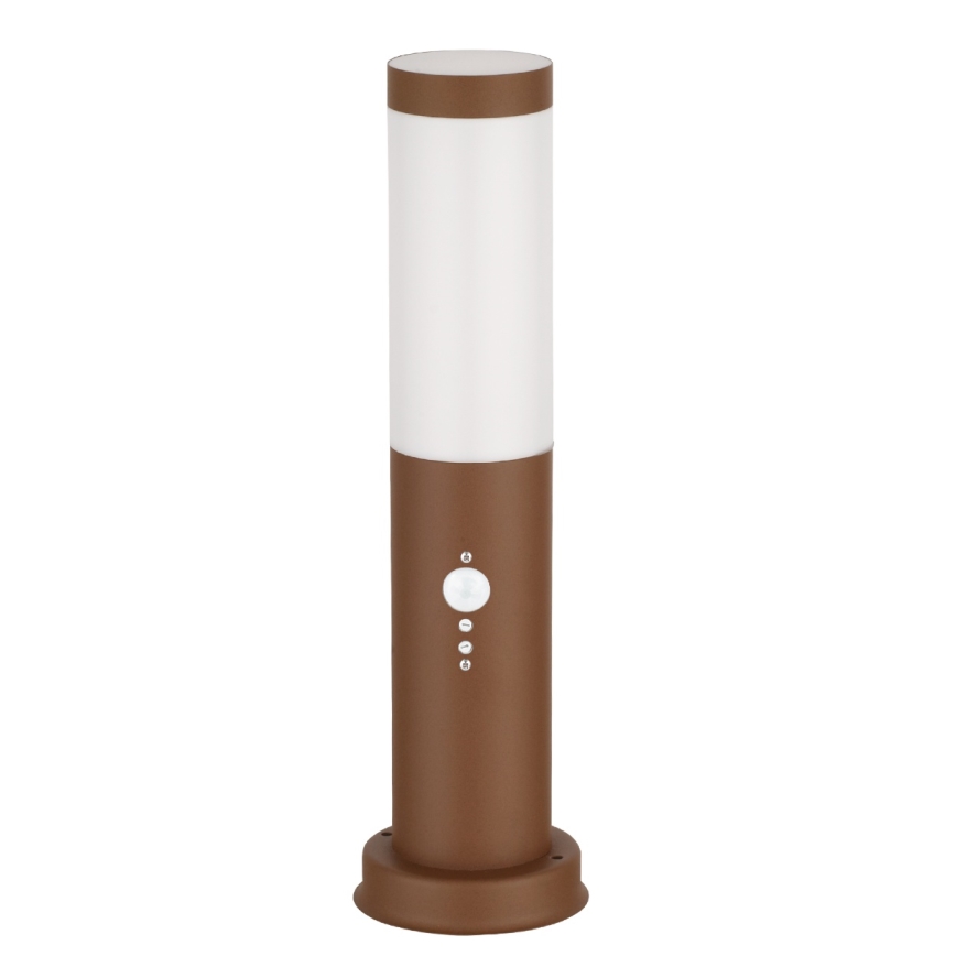 Brilagi - Vanjska svjetiljka s senzorom NOVA 1xE27/15W/230V 40 cm IP44 smeđa