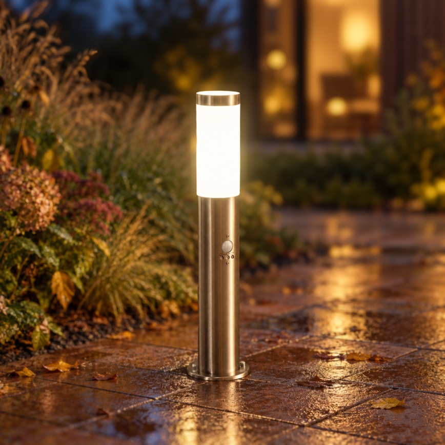 BRILAGI - Vanjska lampa s senzorom pokreta ELIA 1xE27/20W/230V IP44 50 cm matni krom
