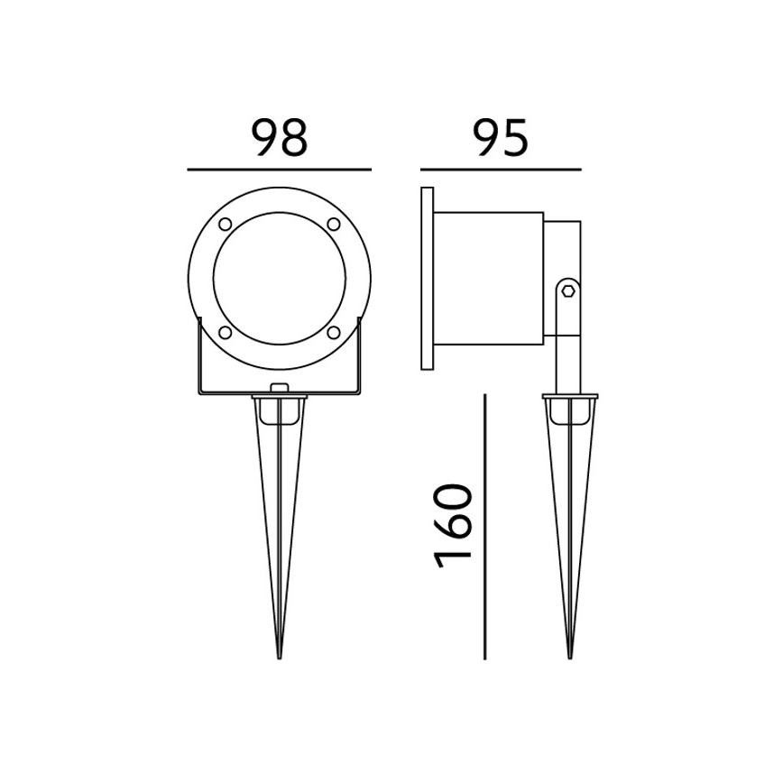 BRILAGI - Vanjska svjetiljka TERRA 1xGU10/50W/230V IP65 siva