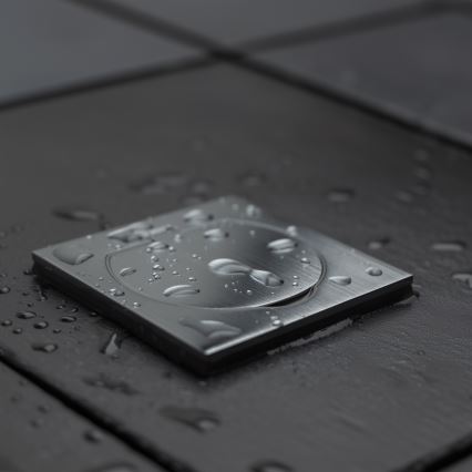 Brilagi - Vanjska ugradbena podna utičnica IP55 mat krom kvadratni