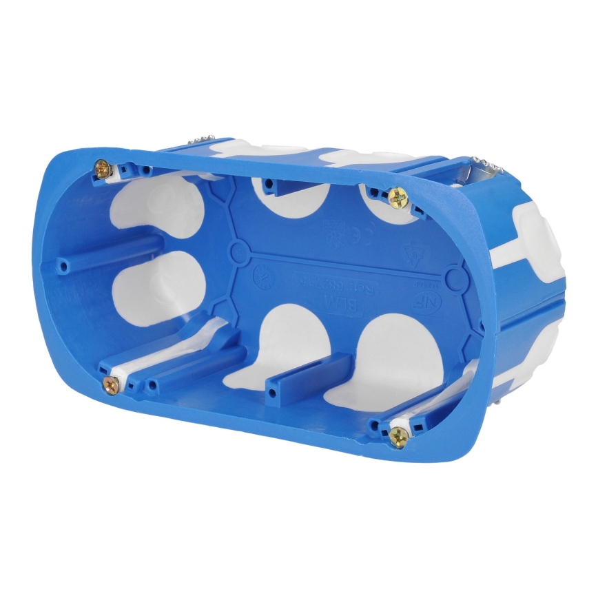 Brilagi - Vanjska ugradna podna dvostruka utičnica IP55, bijela, pravokutna