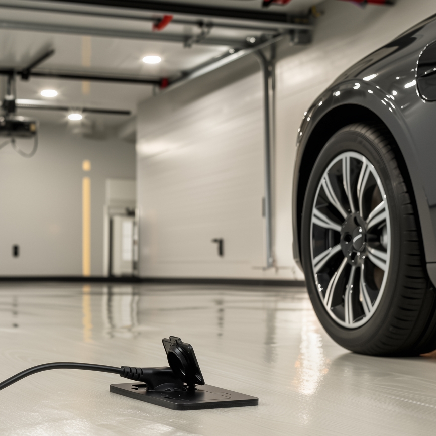 Brilagi - Vanjska ugradna podna dvostruka utičnica IP55, crna, pravokutna