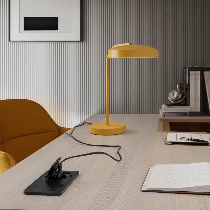 Brilagi - Vanjska ugradna podna dvostruka utičnica IP55, crna, pravokutna