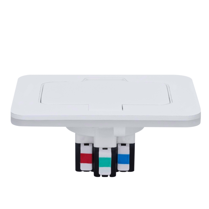 Brilagi - Vanjska ugradna podna utičnica IP55, bijela, pravokutna