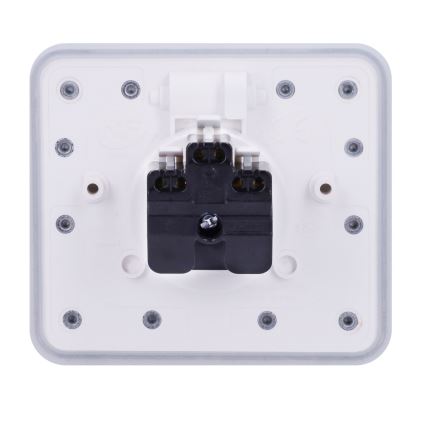 Brilagi - Vanjska ugradna podna utičnica IP55, bijela, pravokutna
