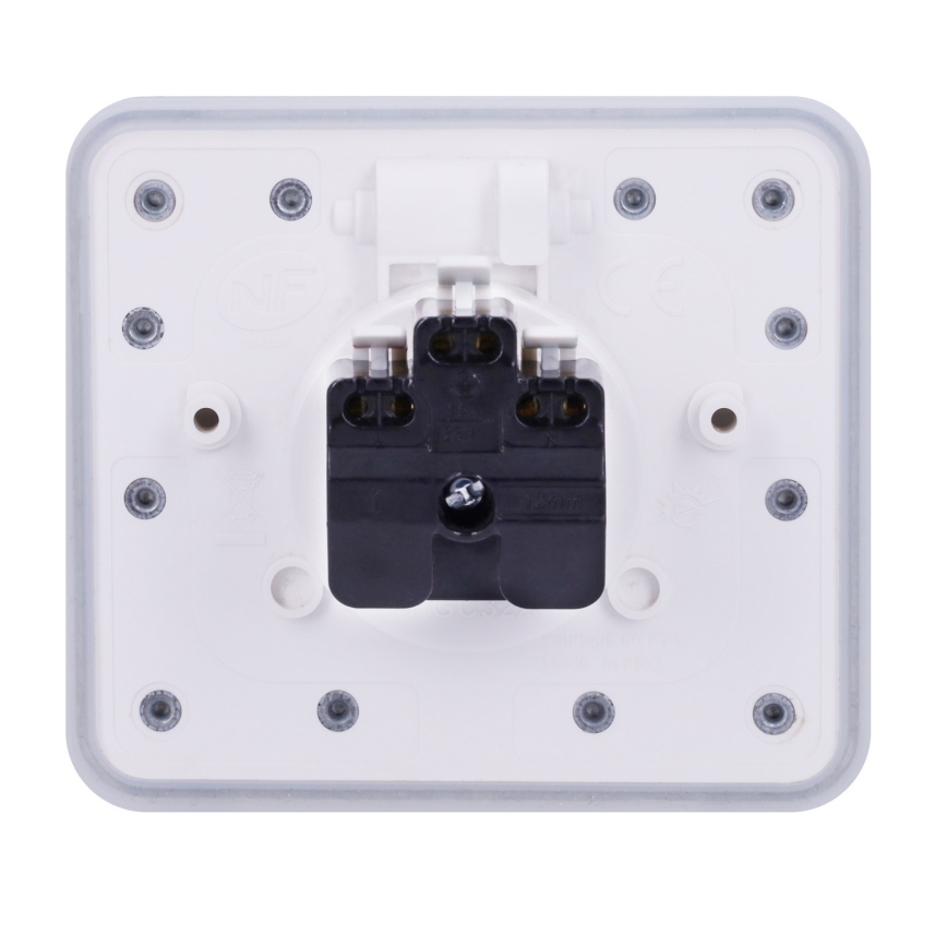 Brilagi - Vanjska ugradna podna utičnica IP55, bijela, pravokutna