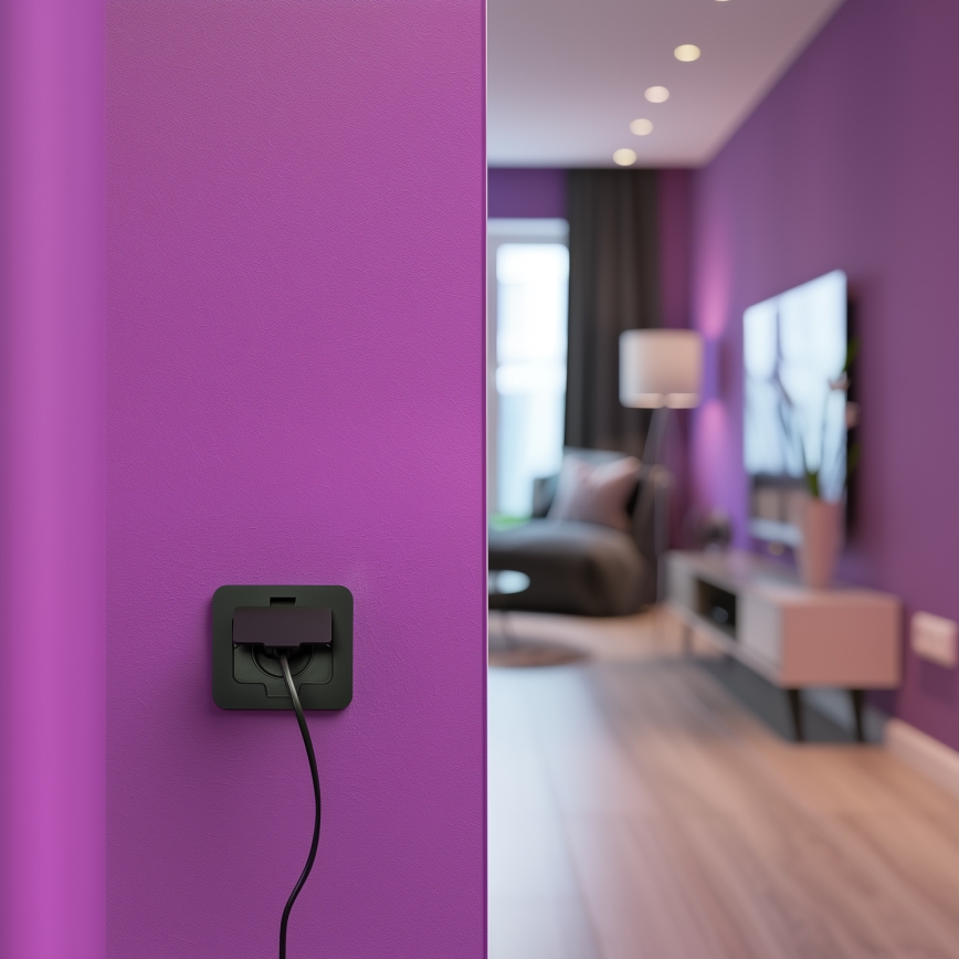 Brilagi - Vanjska ugradna podna utičnica IP55, crna, pravokutna