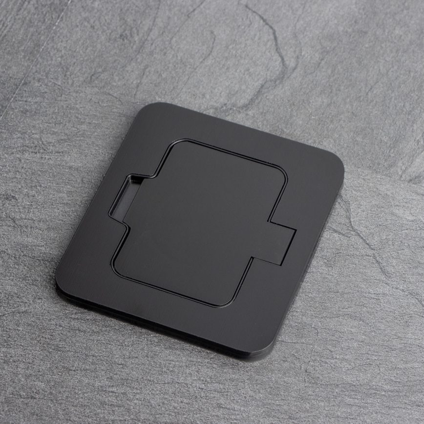 Brilagi - Vanjska ugradna podna utičnica IP55, crna, pravokutna