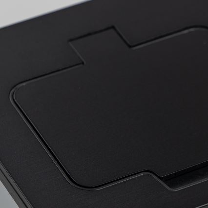 Brilagi - Vanjska ugradna podna utičnica IP55, crna, pravokutna