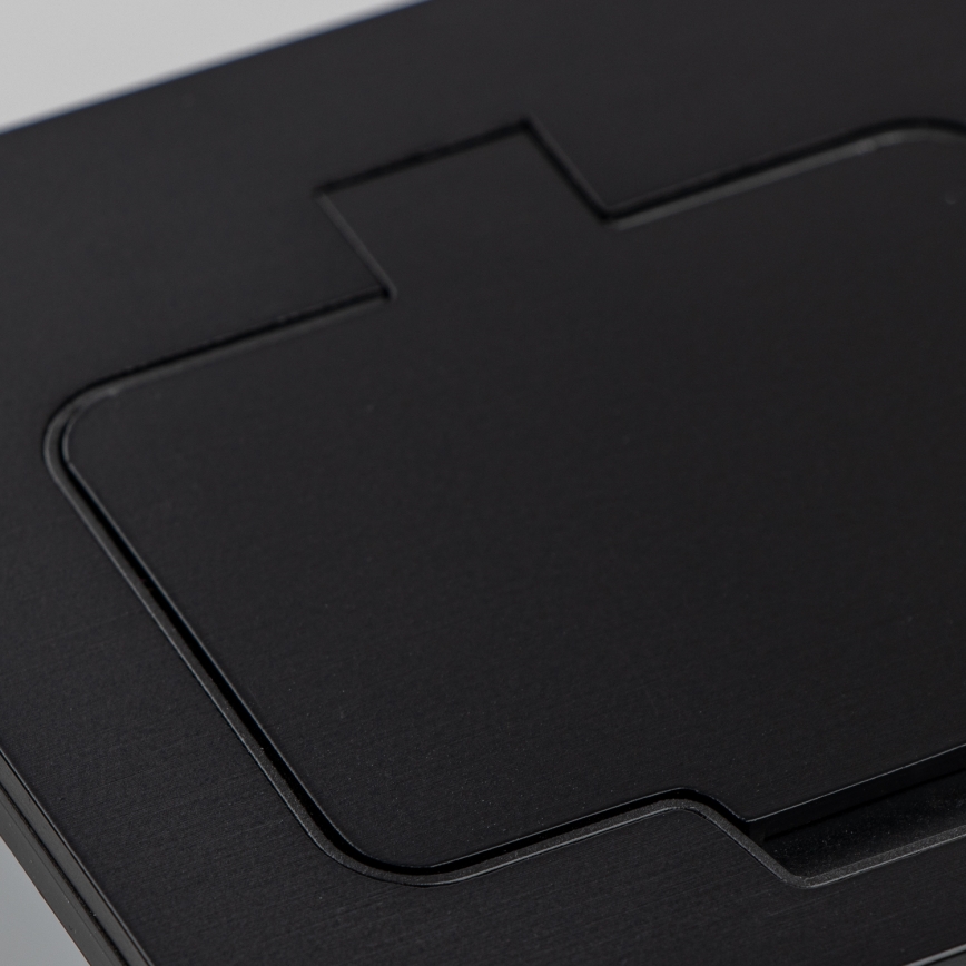 Brilagi - Vanjska ugradna podna utičnica IP55, crna, pravokutna