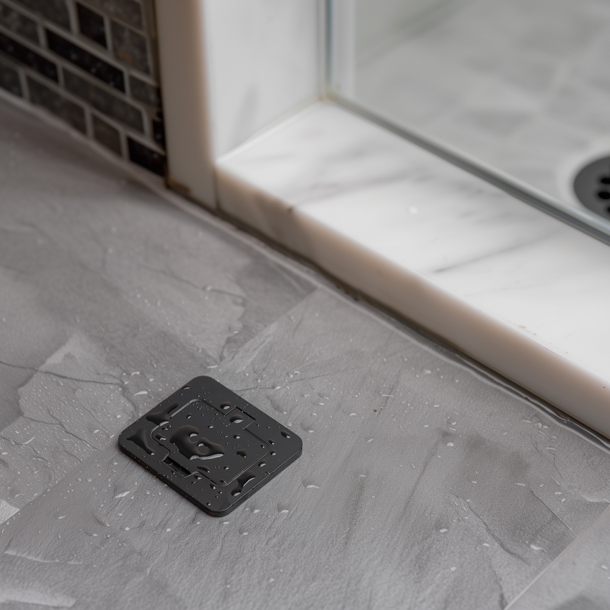 Brilagi - Vanjska ugradna podna utičnica IP55, crna, pravokutna