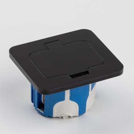 Brilagi - Vanjska ugradna podna utičnica IP55, crna, pravokutna