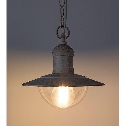 Brilagi - Vanjska viseća svjetiljka MOLDE 1xE27/60W IP44 bijela/patina