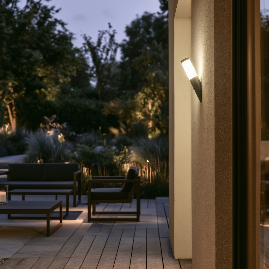 BRILAGI - Vanjska zidna lampa ELIA sa senzorom pokreta, 1xE27/20W/230V, IP44, antracitna