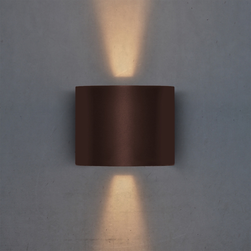 Brilagi - Vanjska zidna LED svjetiljka RONDO LED/6W/230V smeđa IP54