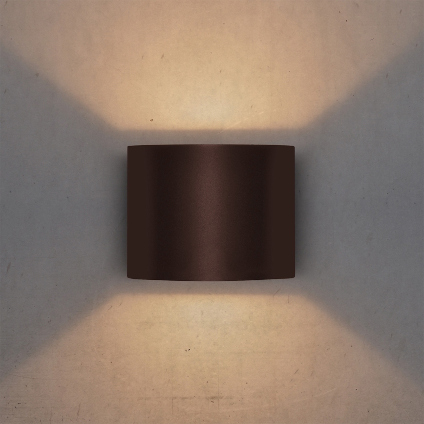 Brilagi - Vanjska zidna LED svjetiljka RONDO LED/6W/230V smeđa IP54