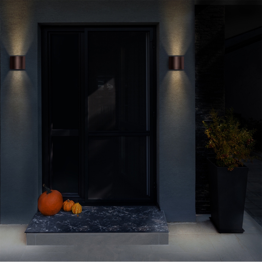 Brilagi - Vanjska zidna LED svjetiljka RONDO LED/6W/230V smeđa IP54