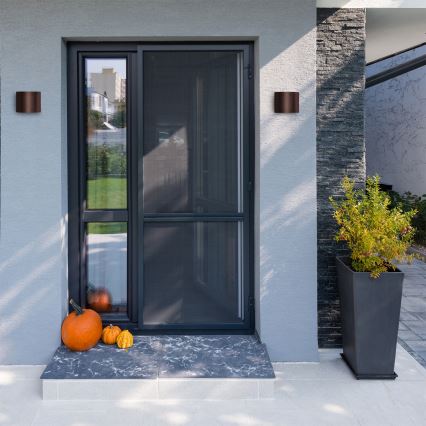 Brilagi - Vanjska zidna LED svjetiljka RONDO LED/6W/230V smeđa IP54