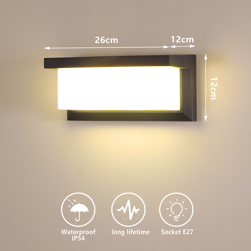 Brilagi - Vanjska zidna svjetiljka BRICKY 1xE27/60W/230V antracit IP54