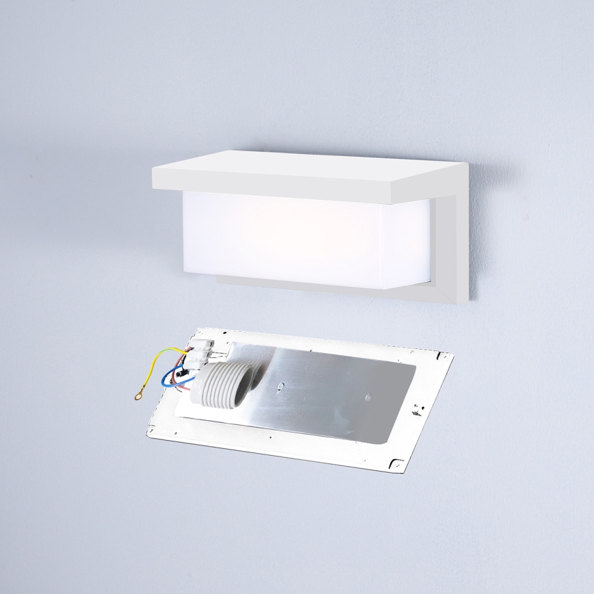 Brilagi - Vanjska zidna svjetiljka BRICKY 1xE27/60W/230V bijela IP54