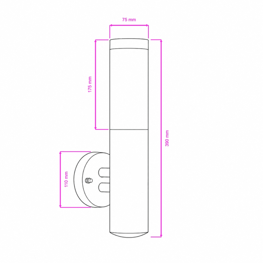 BRILAGI - Vanjska zidna svjetiljka ELIA 1xE27/20W/230V IP44 matni krom