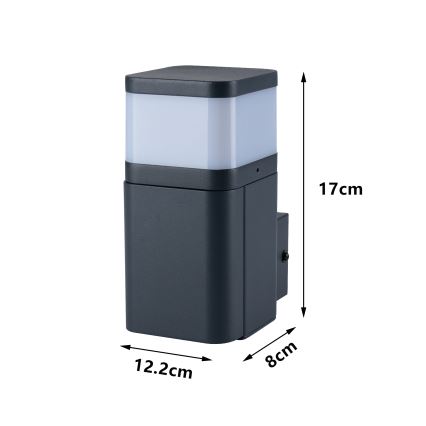Brilagi - Vanjska zidna svjetiljka s SCHUKO utičnicom PILLAR 1xG9/11W/230V IP44 antracitna