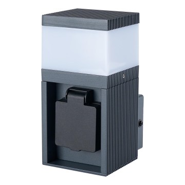 Brilagi - vanjska zidna svjetiljka s SCHUKO utičnicom PILLAR 1xG9/11W/230V IP44 antracitna