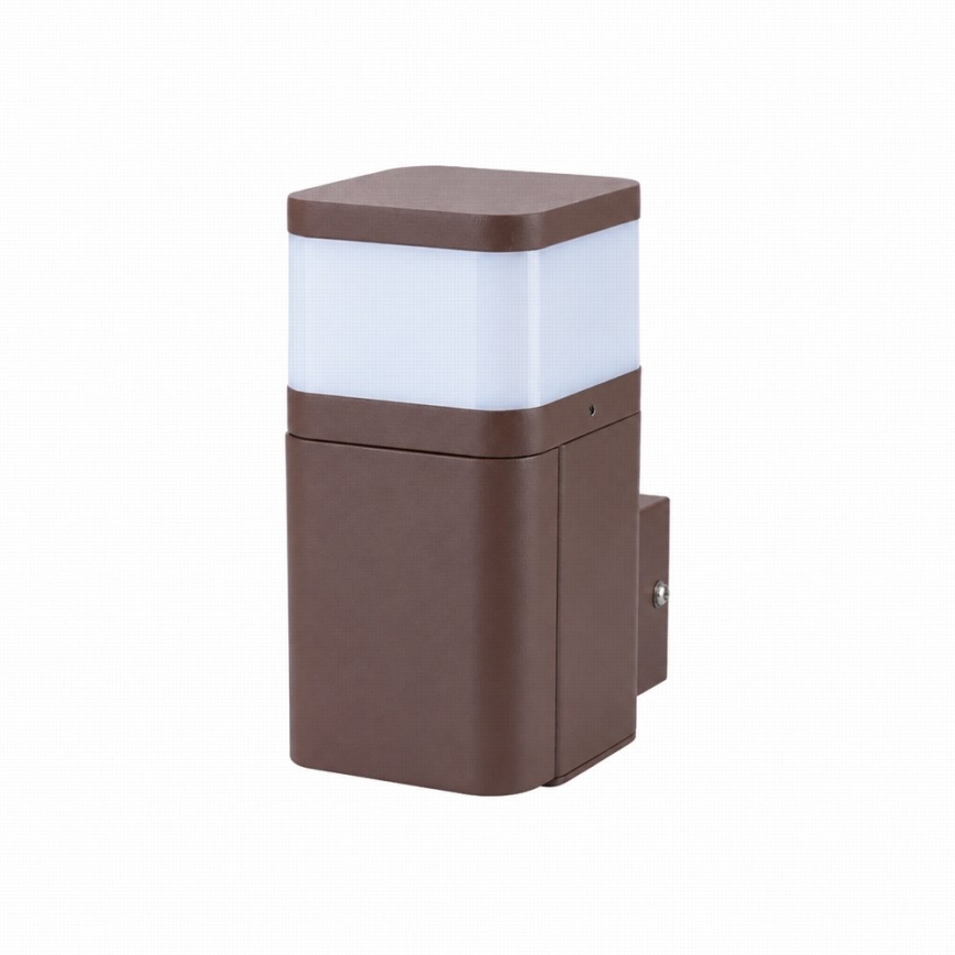 BRILAGI - Vanjska zidna svjetiljka s SCHUKO utičnicom PILLAR 1xG9/11W/230V IP44 smeđa