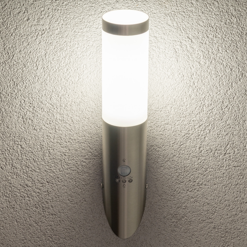 BRILAGI - Vanjska zidna lampa sa senzorom ELIA 1xE27/20W/230V IP44 matni krom