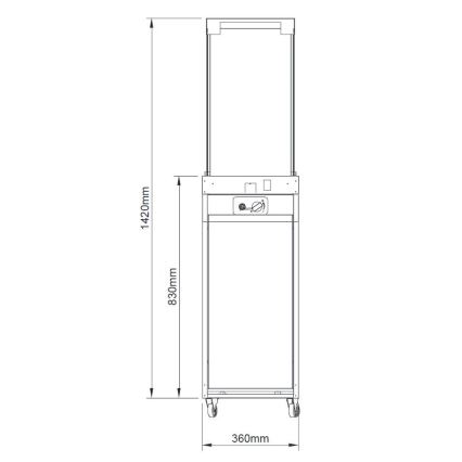 Brilagi - Vanjski plinski kamin FLARO GAS 142x36 cm 8kW 1xAAA bež + zaštitni pokrov