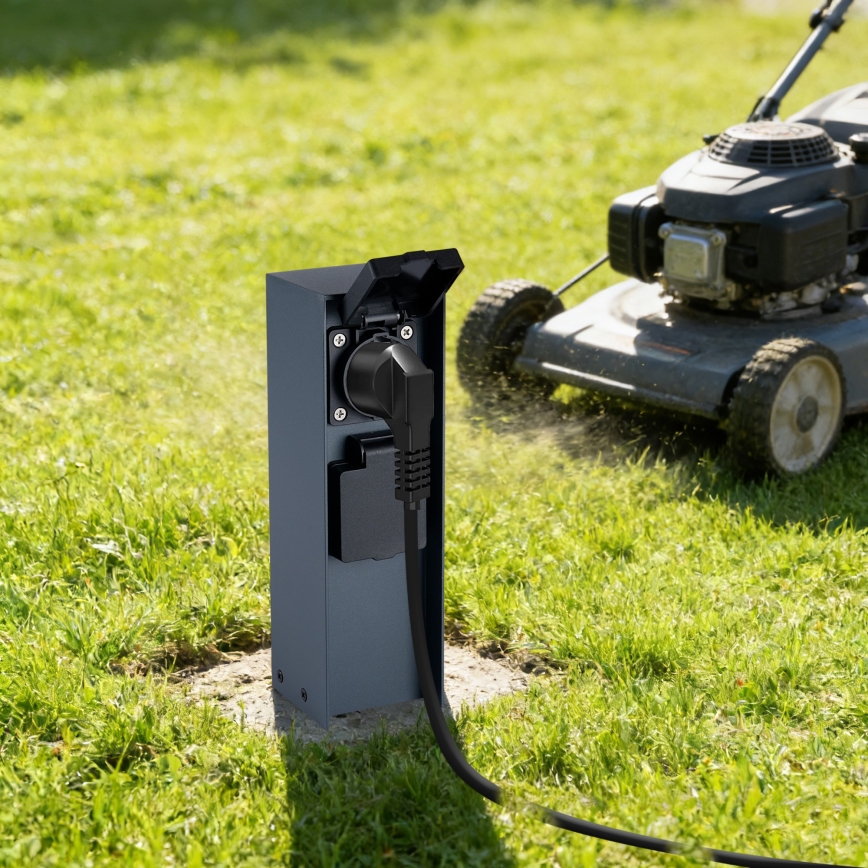 BRILAGI - Vanjski stup za utičnice PILLAR 2Z SCHUKO 230V IP44 antracit