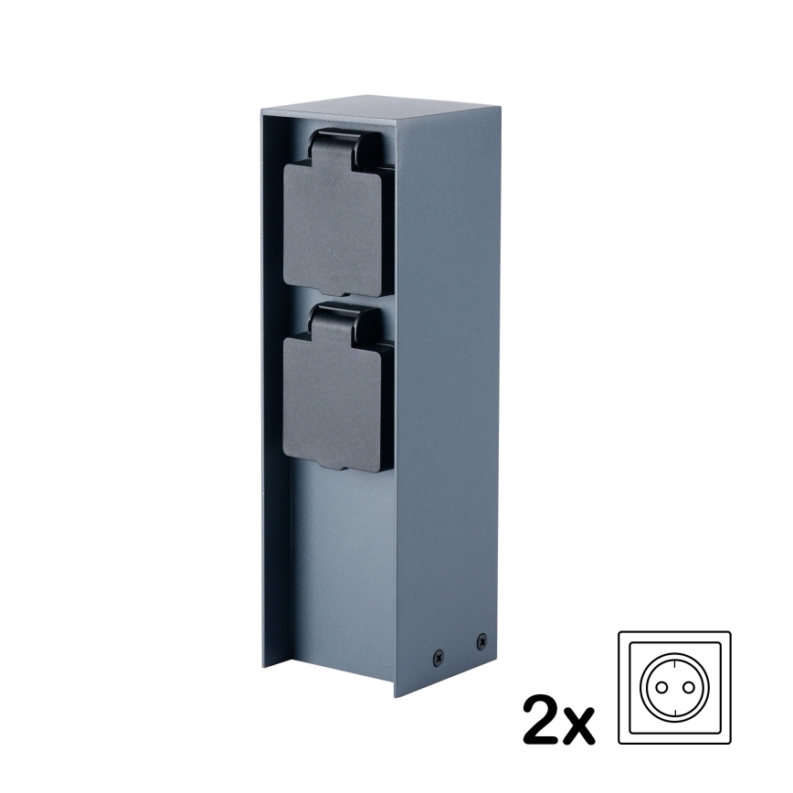 BRILAGI - Vanjski stup za utičnice PILLAR 2Z SCHUKO 230V IP44 antracit