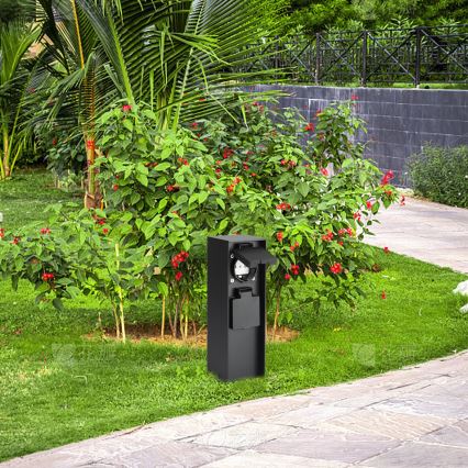 Brilagi - Vanjski stup za utičnice PILLAR 2Z SCHUKO 230V IP44 crne boje