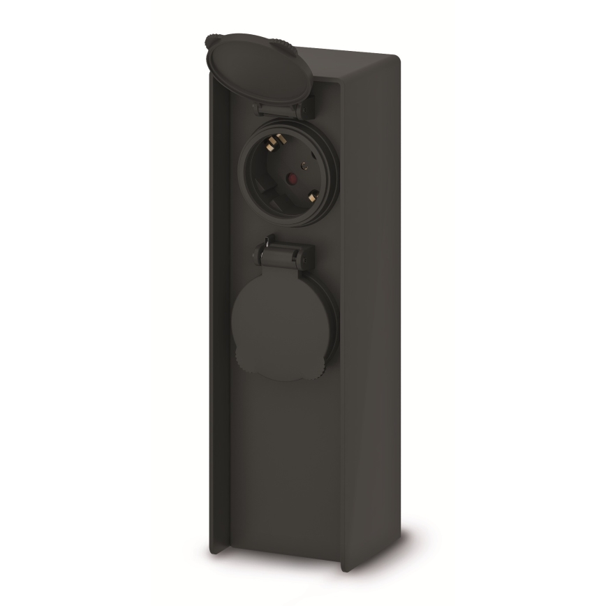 Brilagi - Vanjski stup s 2 utičnicama 230V IP44 SCHUKO