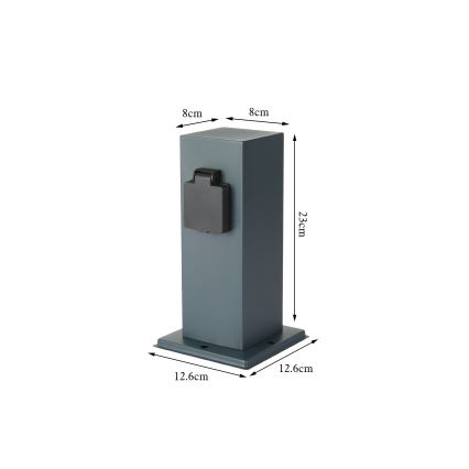 Brilagi - Vanjski stup s utičnicama PILLAR 1U SCHUKO 230V IP44 antracit