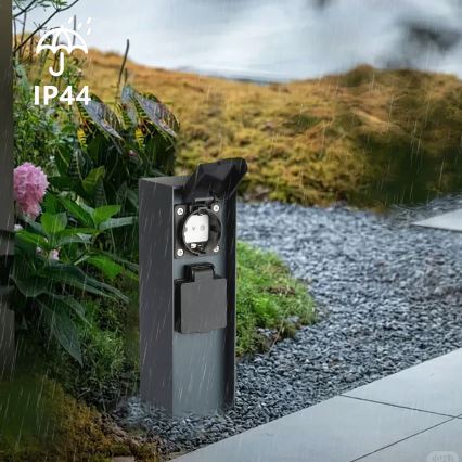 Brilagi - Vanjski stup s utičnicama PILLAR 2U SCHUKO 230V IP44 antracit