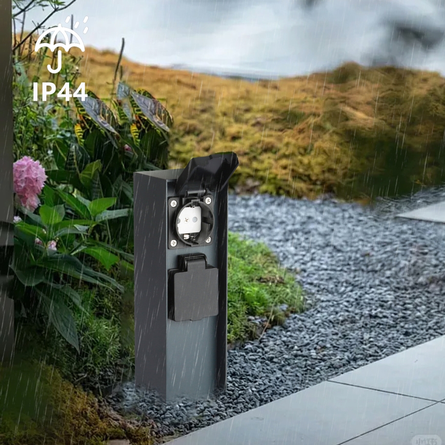 Brilagi - Vanjski stup s utičnicama PILLAR 2U SCHUKO 230V IP44 antracit