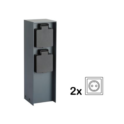 Brilagi - Vanjski stup s utičnicama PILLAR 2U SCHUKO 230V IP44 antracit