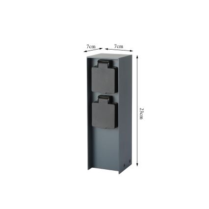 Brilagi - Vanjski stup s utičnicama PILLAR 2U SCHUKO 230V IP44 antracit