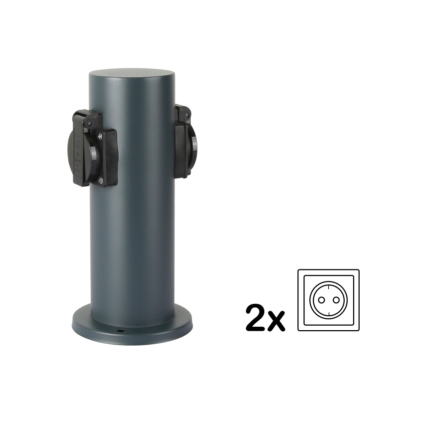 Brilagi - Vanjski stup s utičnicama PILLAR 2U SCHUKO 230V IP44 antracit