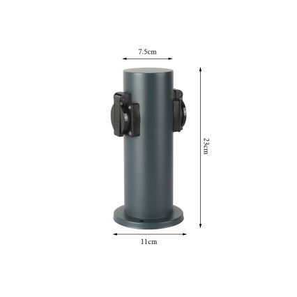 Brilagi - Vanjski stup s utičnicama PILLAR 2U SCHUKO 230V IP44 antracit