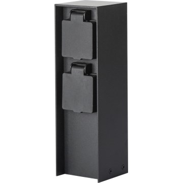 Brilagi - Vanjski stup s utičnicama PILLAR 2U SCHUKO 230V IP44 crna