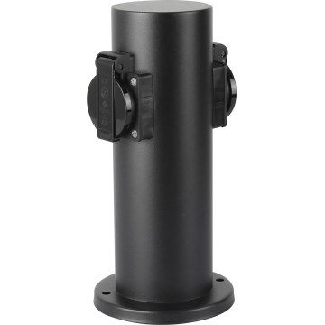 Brilagi - Vanjski stup s utičnicama PILLAR 2U SCHUKO 230V IP44 crna