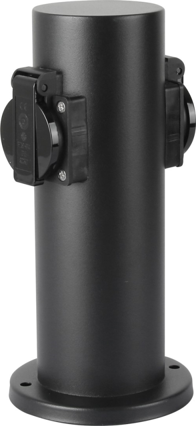 Brilagi - Vanjski stup s utičnicama PILLAR 2U SCHUKO 230V IP44 crna