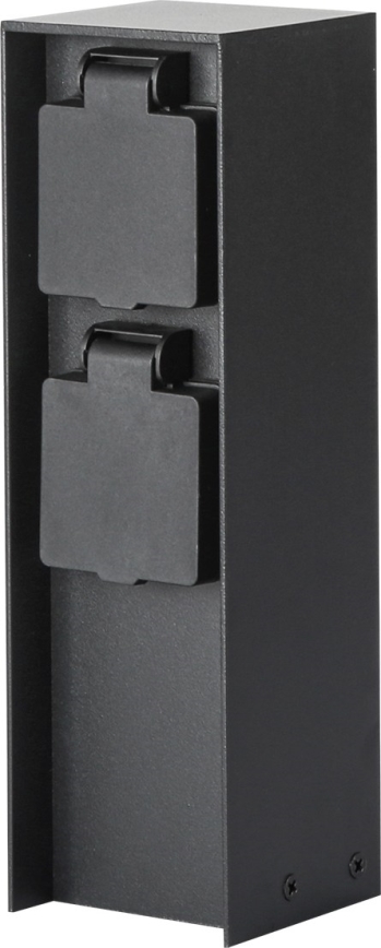 Brilagi - Vanjski stup za utičnice PILLAR 2Z SCHUKO 230V IP44 crne boje