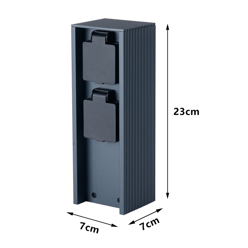 Brilagi - Vanjski stupac za utičnice PILLAR 2Z SCHUKO 230V IP44 antracit